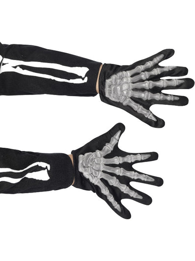 Skeleton Gloves, Child, Black
