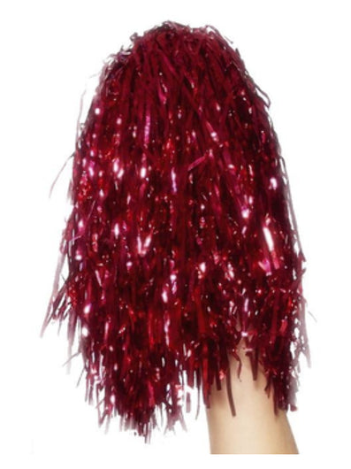 Pom Poms Metallic, Red