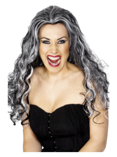 Renaissance Vamp Wig, Black & White