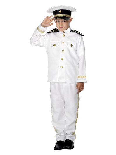 Captain Costume, Child, White