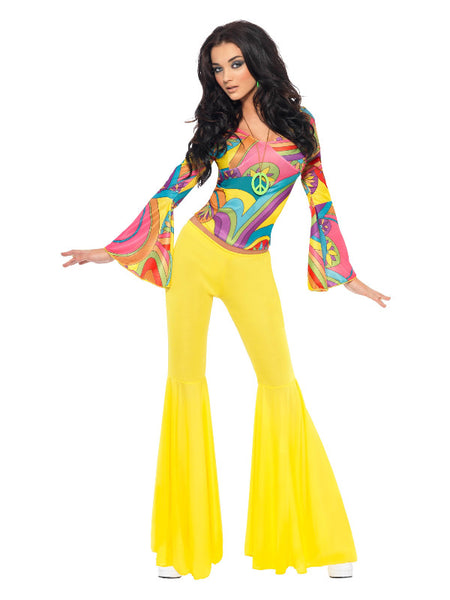 70s Groovy Babe Costume, Yellow