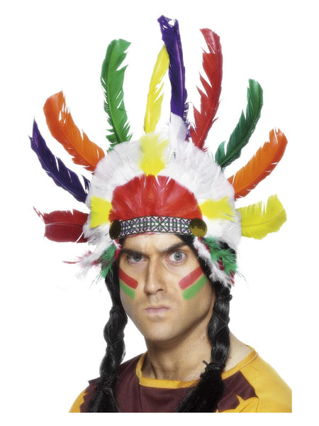 Native American Inspired Headdress, Multi-Coloured