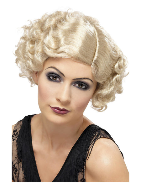 20s Flirty Flapper Wig, Blonde