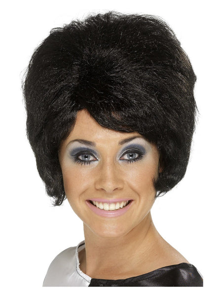 60s Beehive Wig, Black