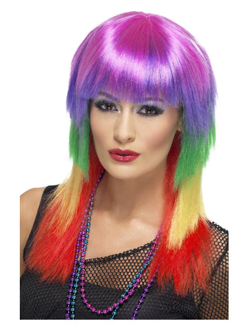 Rainbow Rocker Wig, Rainbow