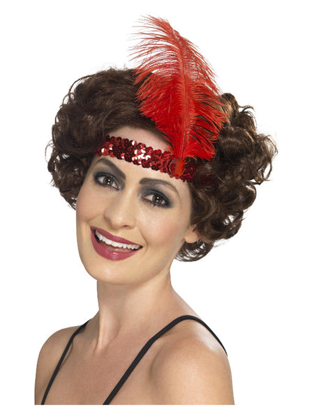 Flapper Headband, Red