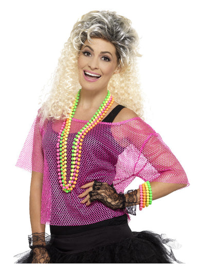 Fishnet Top, Neon Pink