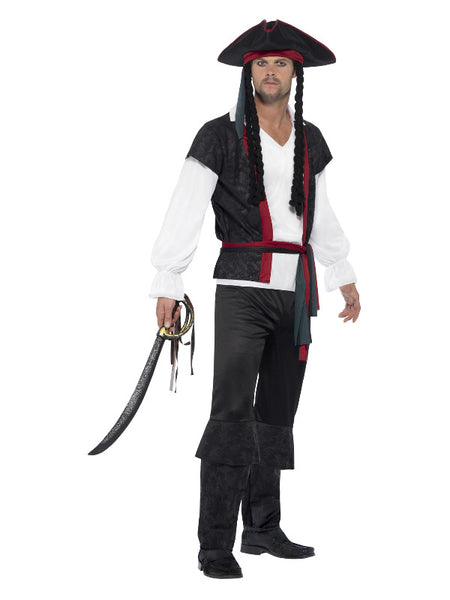 Aye Aye Pirate Captain Costume, Black