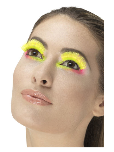 80s Party Eyelashes, Neon Yellow