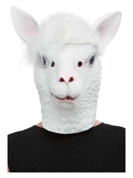 Llama Latex Mask, White