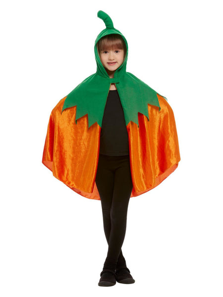 Pumpkin Hooded Cape, Orange