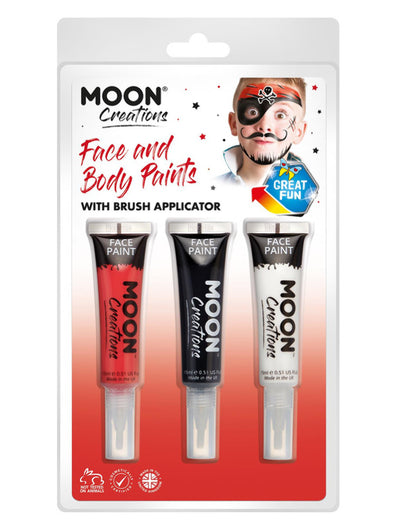 Moon Creations Face & Body Paints and Brush,