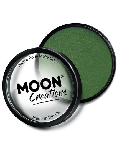 Moon Creations Pro Face Paint Cake Pot, Army Green