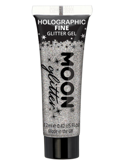 Moon Glitter Holographic Fine Glitter Gel, Silver