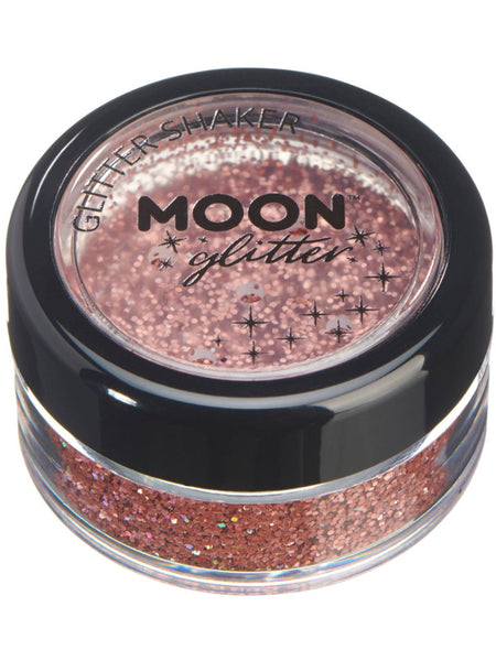 Moon Glitter Holographic Glitter Shakers,Rose Gold