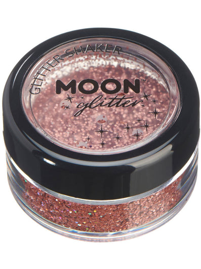 Moon Glitter Holographic Glitter Shakers,Rose Gold