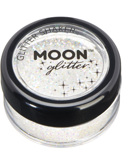 Moon Glitter Iridescent Glitter Shakers, White