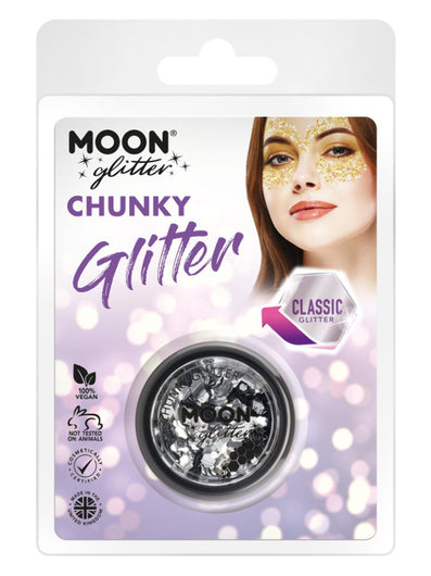 Moon Glitter Classic Chunky Glitter, Silver