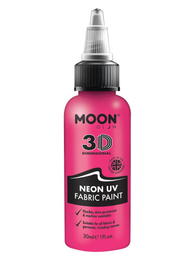 Moon Glow - Neon UV Intense Fabric Paint, Pink