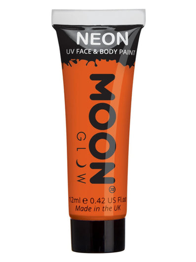 Moon Glow Intense Neon UV Face Paint, Intense Oran