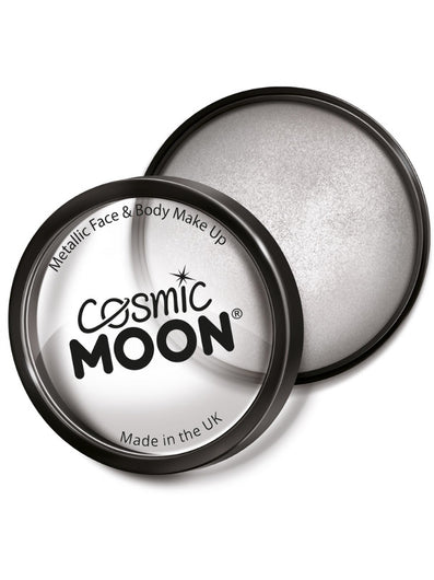 Cosmic Moon Metallic Pro Face Paint Cake Pots, Sil