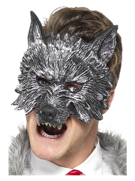 Deluxe Big Bad Wolf Mask, Grey