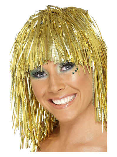 Cyber Tinsel Wig, Gold