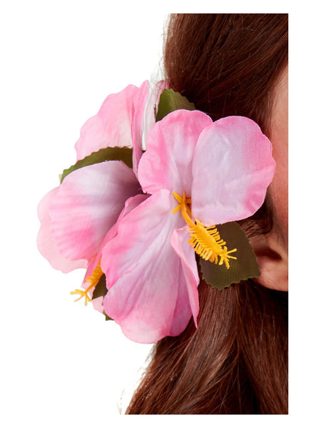 Hawaiian Flower Hair Clip, Pink