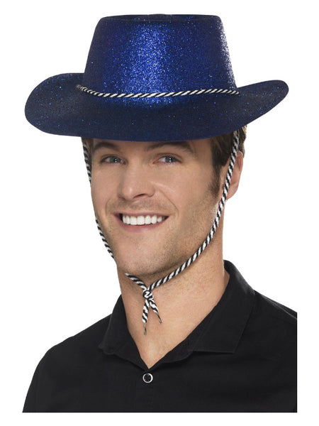 Cowboy Glitter Hat, Blue