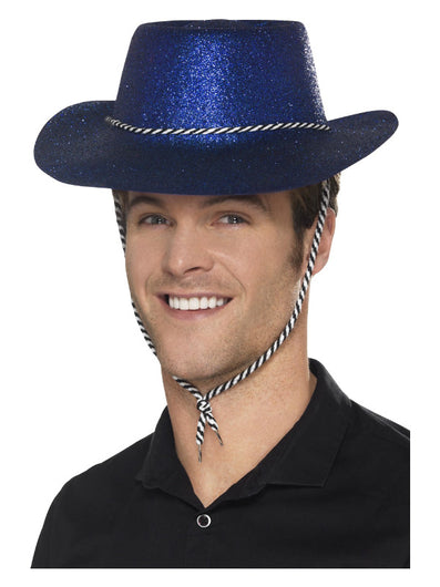 Cowboy Glitter Hat, Blue