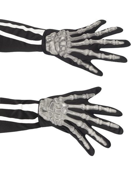 Skeleton Gloves, Adult, Black