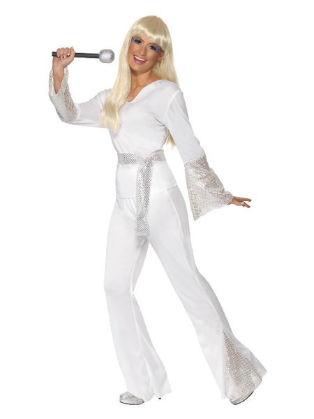 70s Disco Lady Costume, White