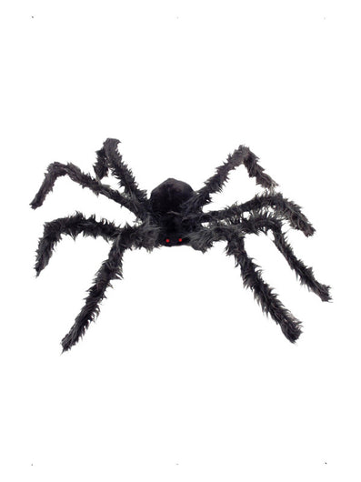 Giant Hairy Spider with Light Up Eyes, Black