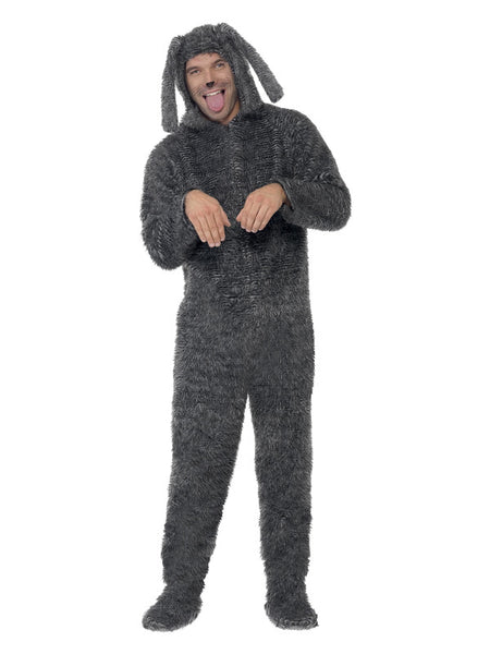 Fluffy Dog Costume, Grey