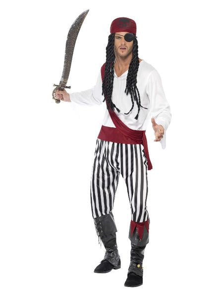 Pirate Man Costume, Black & White