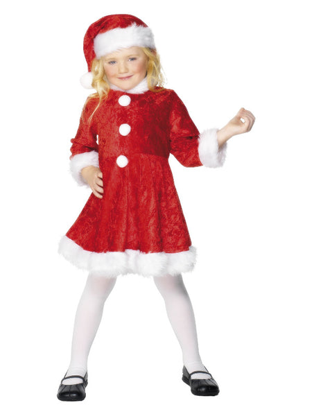 Mini Miss Santa Costume, Red