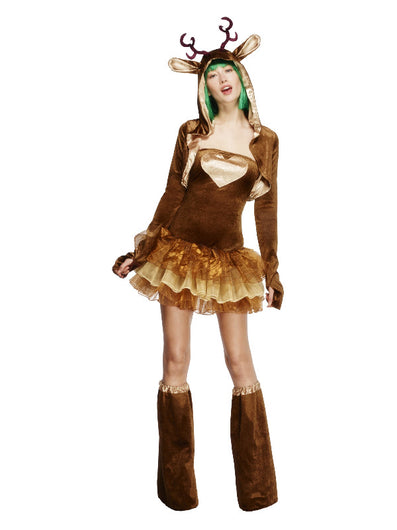 Fever Reindeer Costume, Tutu Dress, Brown