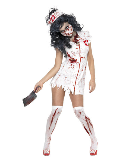 Zombie Nurse Costume, White