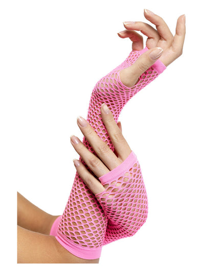 Fishnet Gloves, Pink