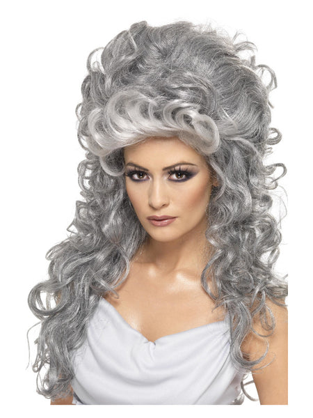 Medeia Witch Beehive Wig, Grey