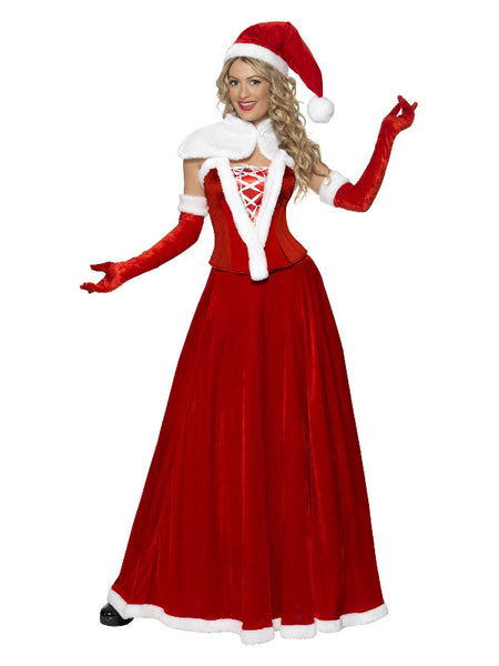 Luxury Miss Santa Costume, Red