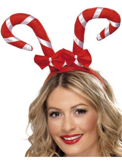 Candy Cane Headband, Red & White