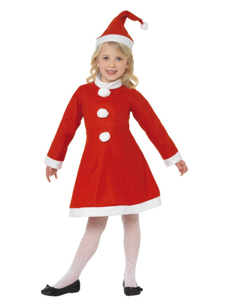 Santa Girl Costume, Red
