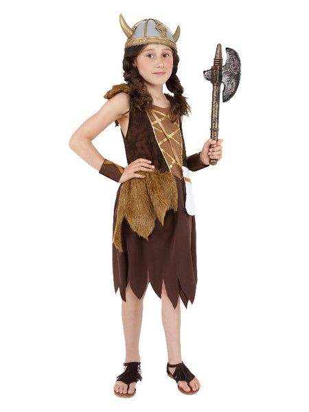 Viking Girl Costume, Brown