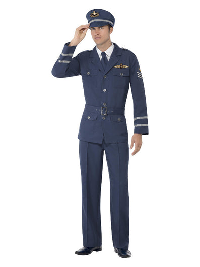 WW2 Air Force Captain Costume, Blue