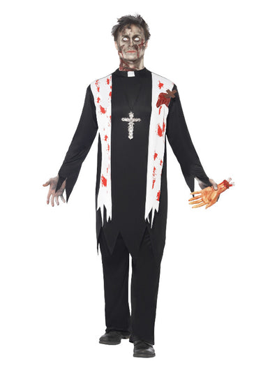 Zombie Priest Costume, Black