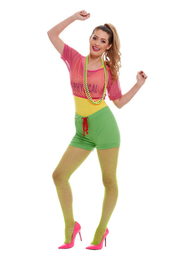 Let's Get Physical Girl Costume, Multi-Coloured
