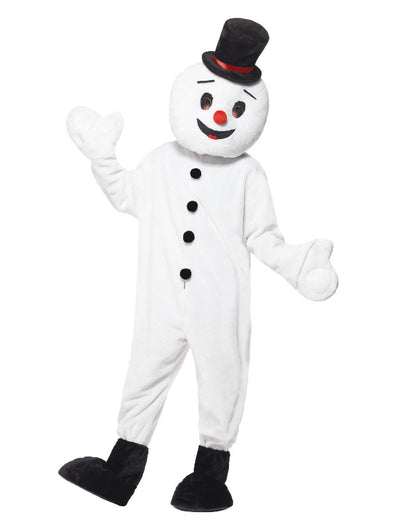 Snowman Mascot Costume, White