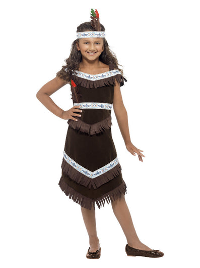 Native American Inspired Girl Costume, Brown
