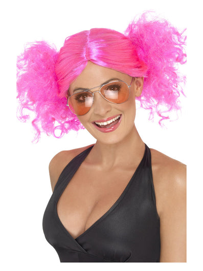 80s Bunches Wig, Pink